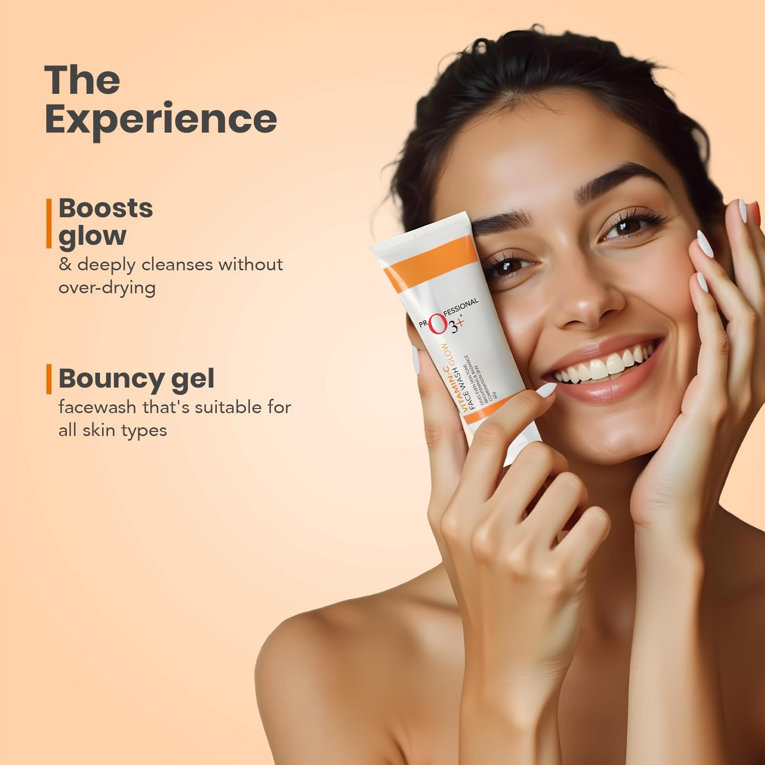 O3+ Vitamin C Face Wash for Glowing Skin and Deep Cleanses and Unifies Skin Tone 60G image number 3