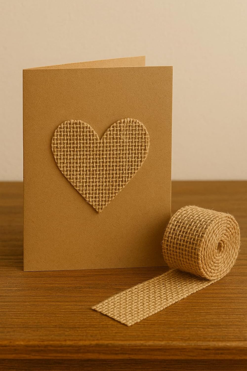 LWR CRAFTS Natural Burlap Ribbon 10 Meters (10Cm) image number 1