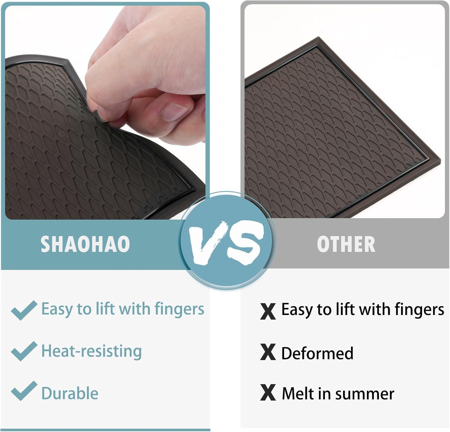 SHAOHAO for Seat Cupra Born 2023 2024 2025 V1 V2 V3 EV E-Boost Rubber Mats Centre Console Non-Slip Mats Drink Holder Mat Door Slot Mat Storage Box Non-Slip Mat Car Accessories Black image number 1