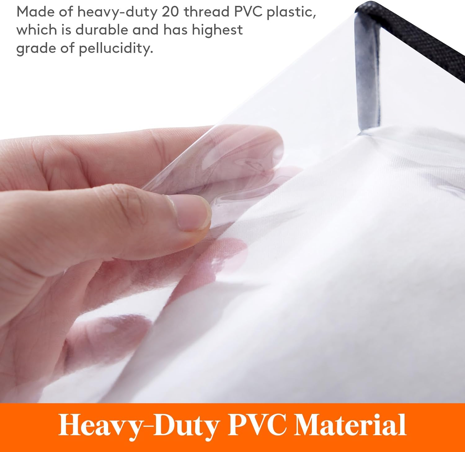 Lifewit 4 Pack Clear Plastic Storage Bags, 40L Foldable Clothes Storage Boxes Wardrobe Organizer Moving Bags with Reinforced Handle for Loft Wardrobe for Bedding Clothes Blanket Duvet image number 1