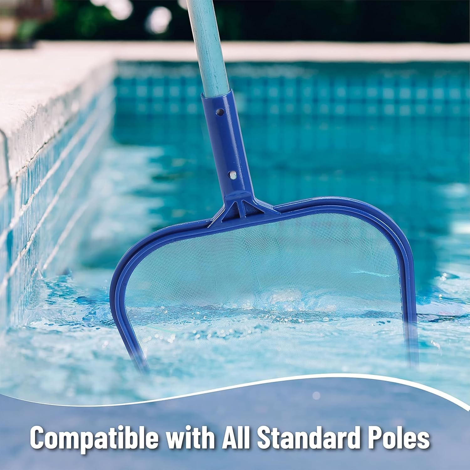 Pool Keshcer 2-Pack Hot Tub Fine Mesh Rake Net &ndash; Quick Clean Surface Debris for In-Ground/Above-Ground Pools &ndash; Leaves, Rubble & More! image number 5