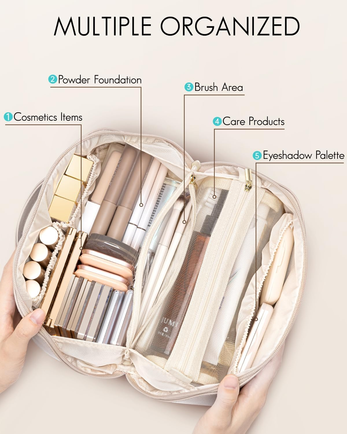 Vlando Makeup Bag for Travel image number 6