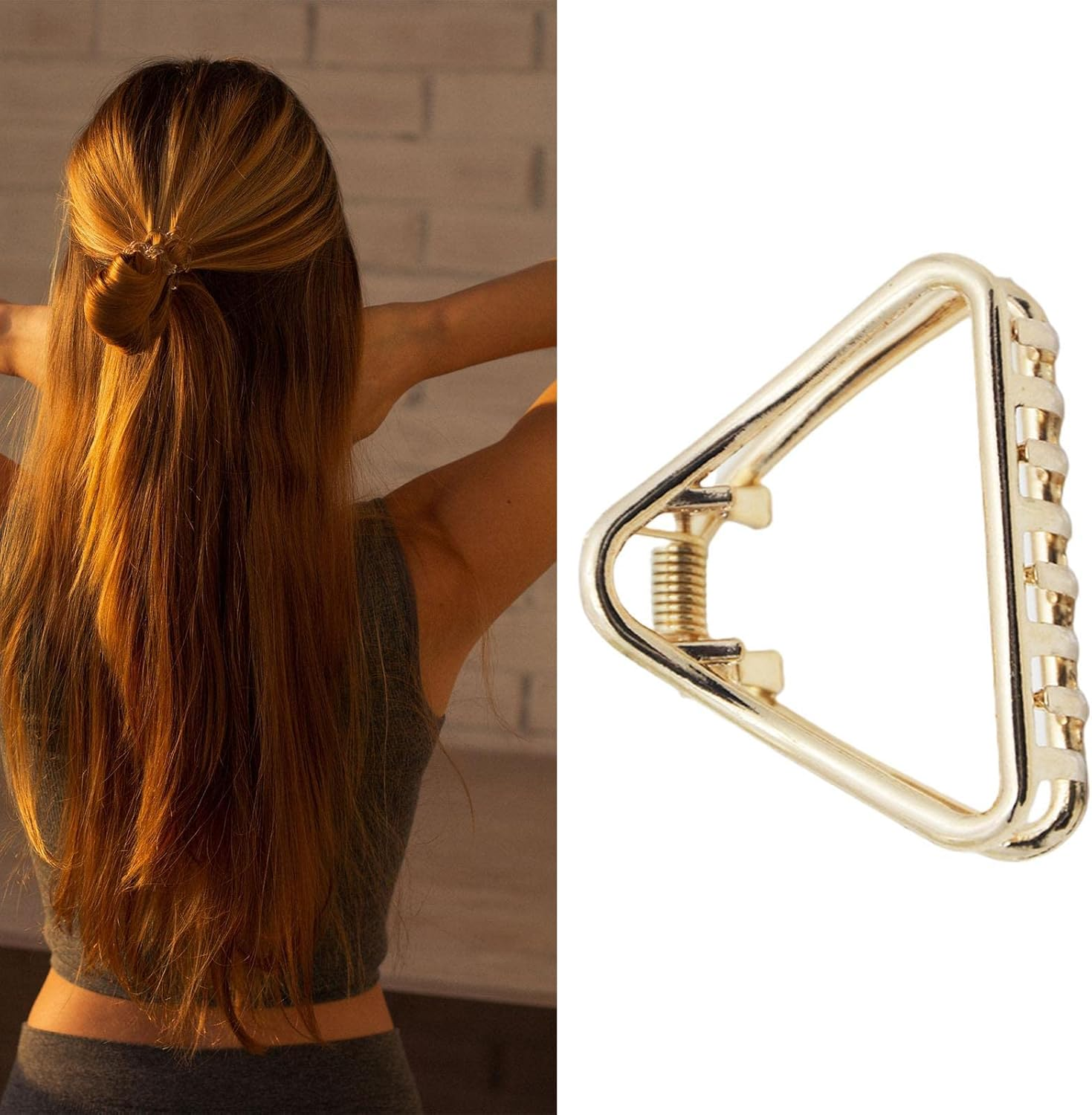 Tadill Women Hair Claws Clips, for All Hair Types Girls Ponytail Holder, Elegant Hairpins Headdress Hair Clamp, Hair Clip Hair Styling Accessories, 3Cmx4Cm Triangle image number 1