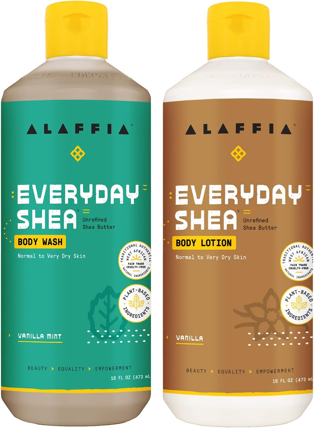 Alaffia - Everyday Shea Vanilla Lotion and Vanilla Mint Body Wash Cruelty Free, for Normal to Very Dry Skin image number 4