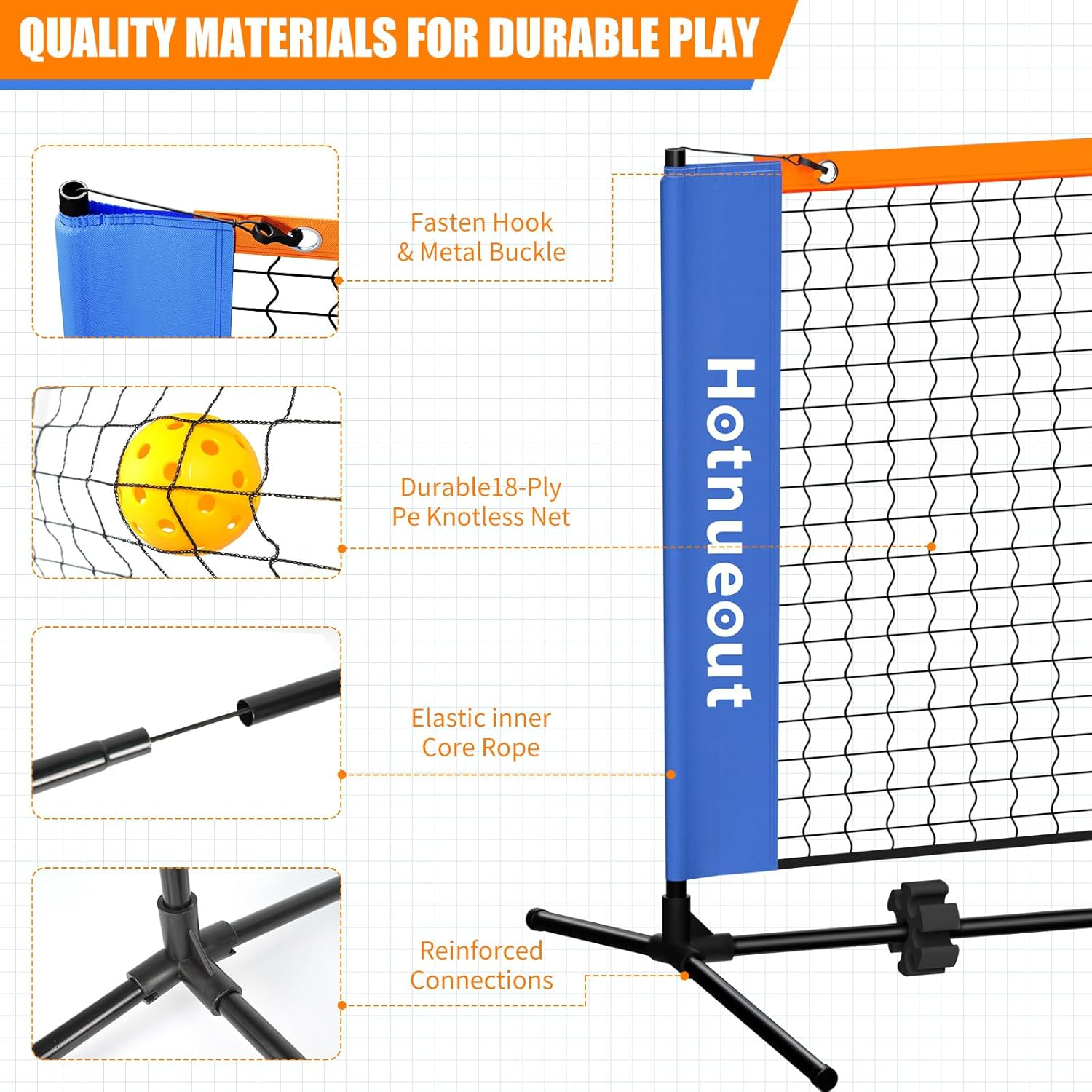 Small Mini Pickleball Net 5FT Portable Game Pickleball Practice Net for Driveway, Outdoor Indoor Pickle Ball Equipment Dink Training Aid image number 2