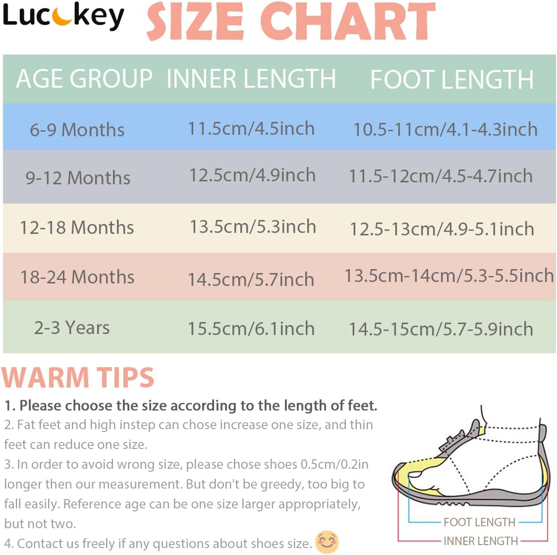 Lucckey Non-Slip Baby Socks Shoes, Breathable Toddler First Walker Shoes Lightweight Boy Girl Walking Shoes Baby Infant Kids Slippers with Soft Rubber Sole Slip-On Sneakers Outdoor Indoor image number 2