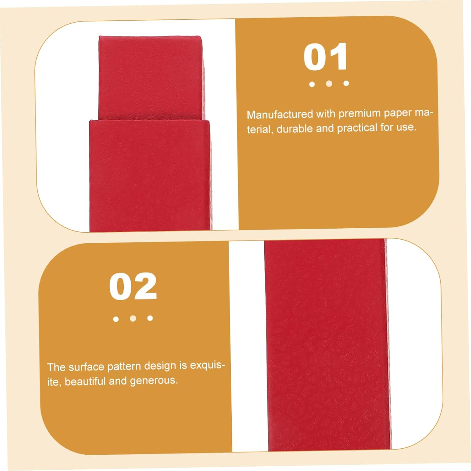 2Pcs Photo Storage Box Scroll Painting Cases Calligraphy Scroll Holder Storage Box for Painting Garden Craft image number 6