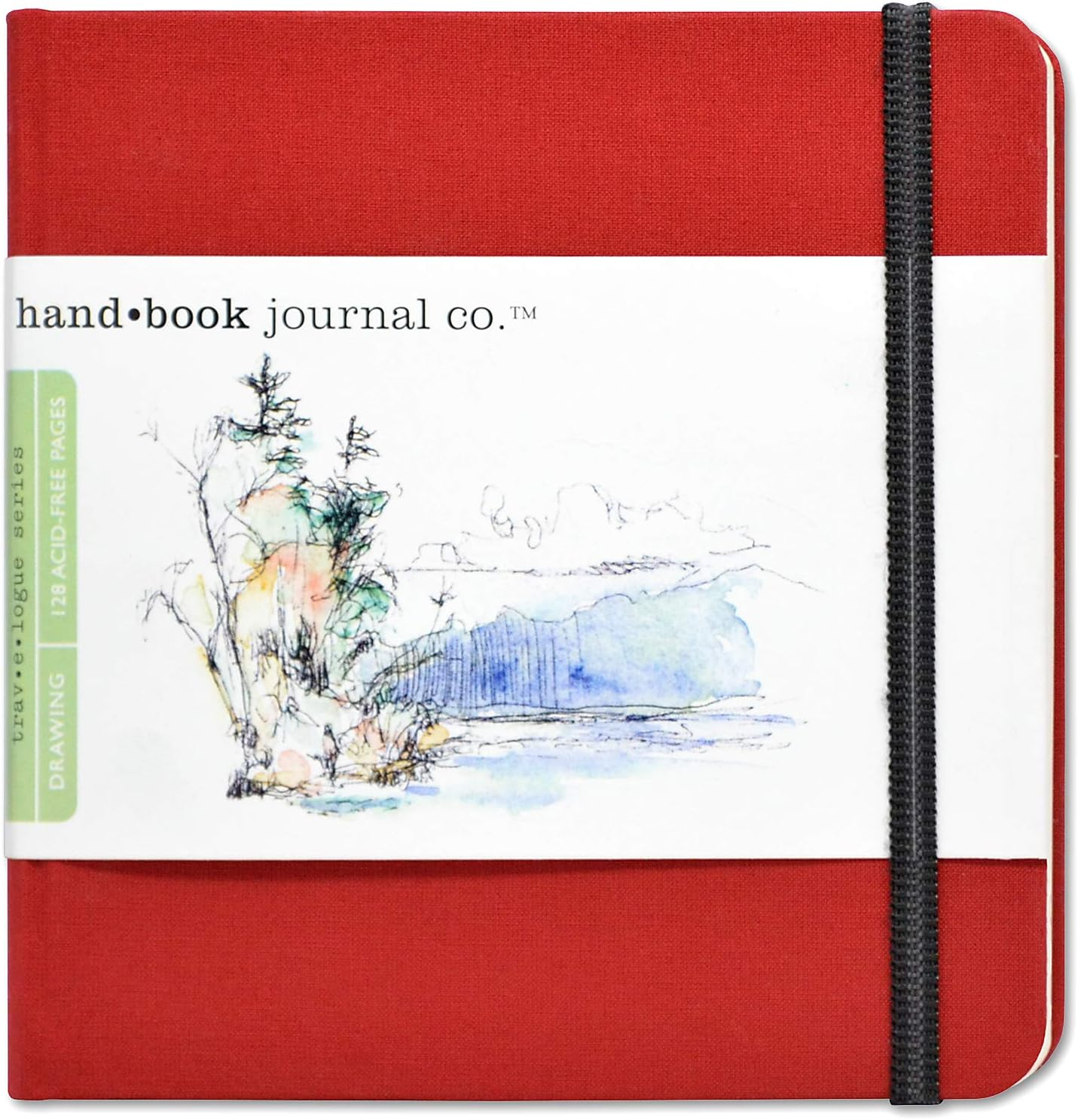 Travelogue Hand Book Journal Vermillion Portrait 8.25 X 5.5Inches 128 Pages 130Gsm, Pocket Landscape, Artist Journal