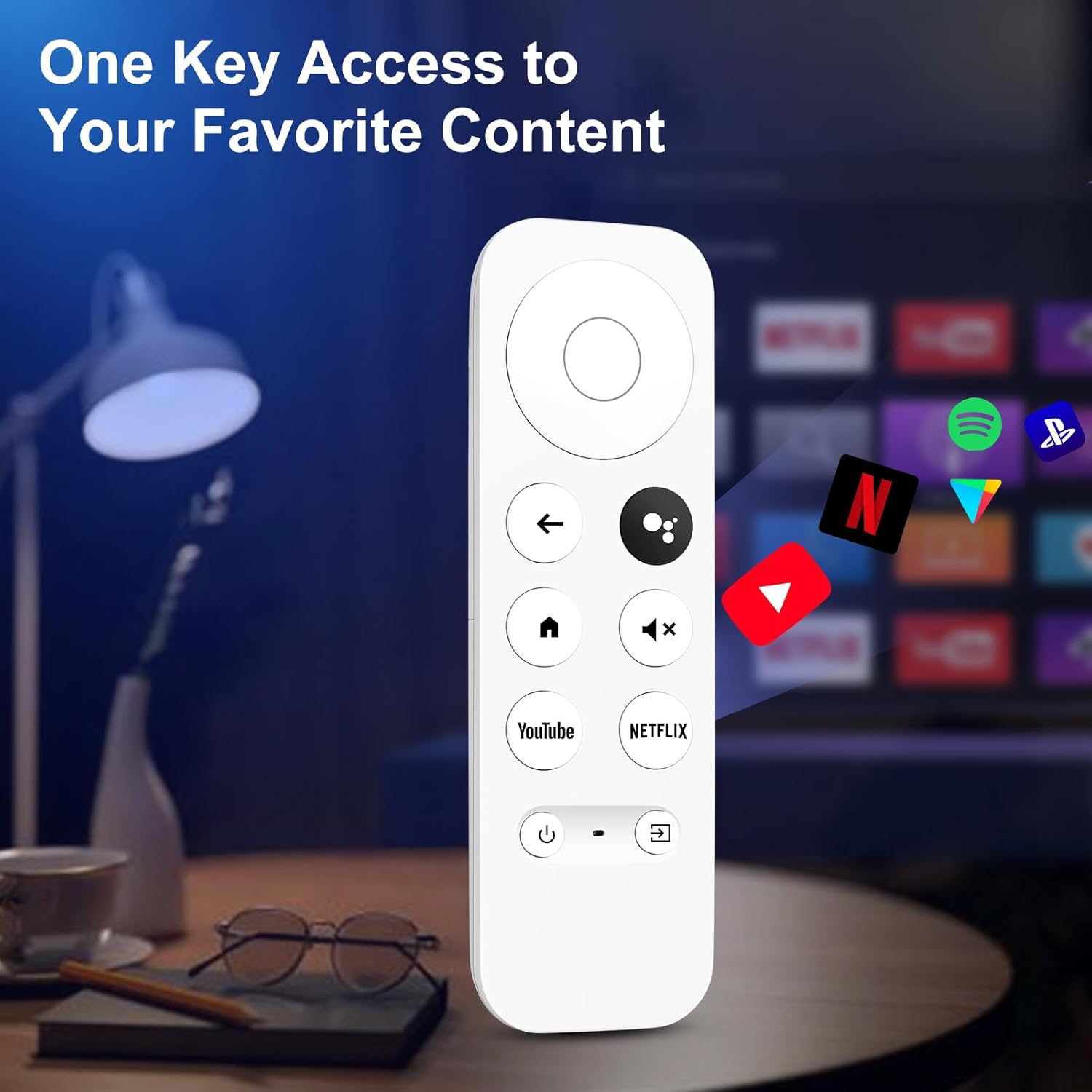 Voice Remote for Google Chromecast TV, G9N9N Replacement Remote Control for Google TV Google 4K HD Streaming Stick, GA01920-US, GA01409-US, GA01923-US, Ga01919-Us(Only for Snow Chromecast Google) image number 6