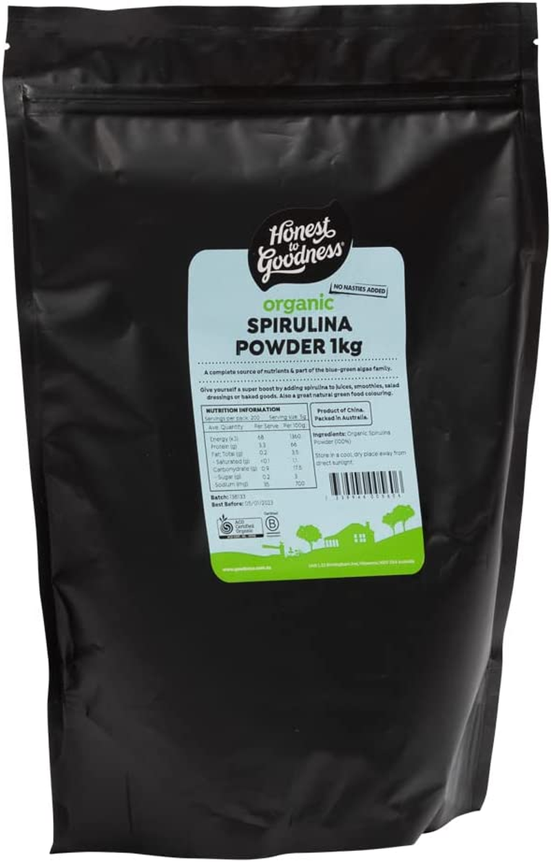 Honest to Goodness Organic Spirulina Powder, 1 Kilograms