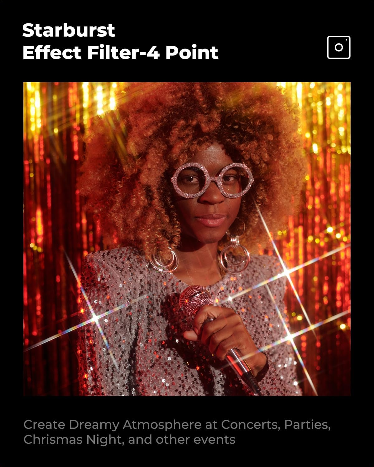 K&F CONCEPT 82Mm Star Filters Kit (3 Pcs) - 4/6 / 8 Points Cross Screen Starburst Filters Set with 3 Cleaning Cloth for Camera Lens 18 Layer Coating Ultra Slim Optical Glass(Nano-K) image number 5