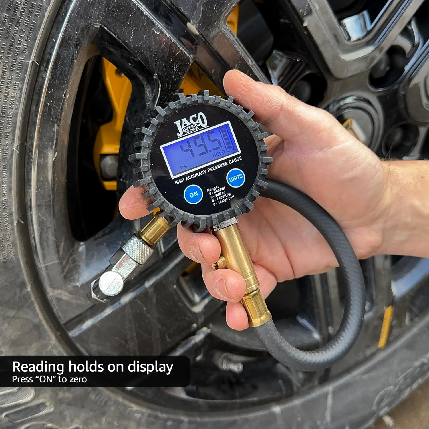 JACO Elitepro Digital Tire Pressure Gauge - Professional Accuracy - 200 PSI image number 4