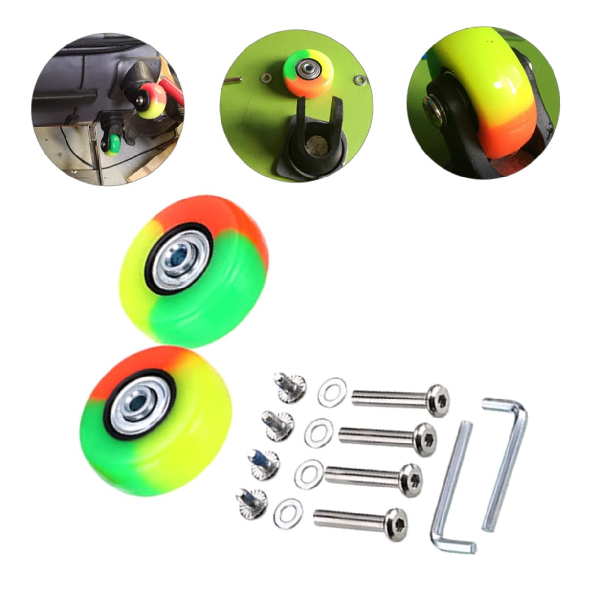 Mobestech 4 Sets Suitcase Wheels Luggage Wheels Replacement for Travel Suitcase Luggage Travel Gear image number 3