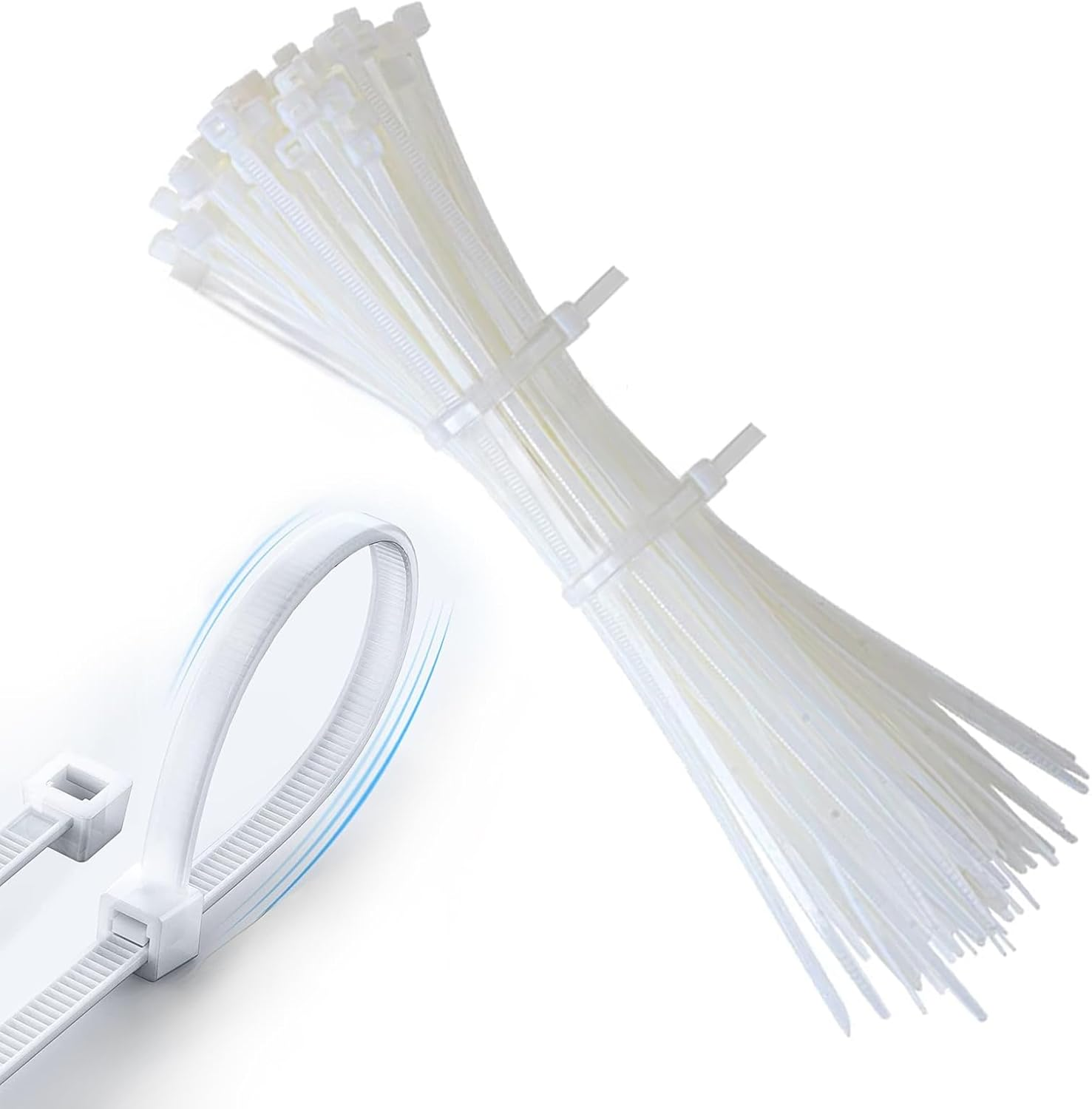 Eastrise Cable Ties,Thick Heavy Duty Large Strong Nylon Plastic Self Locking,450Mm&times;4.8Mm,(18 Inch/45 Cm) Extra Long Zip Tie Wraps(50 Pack/White) image number 4