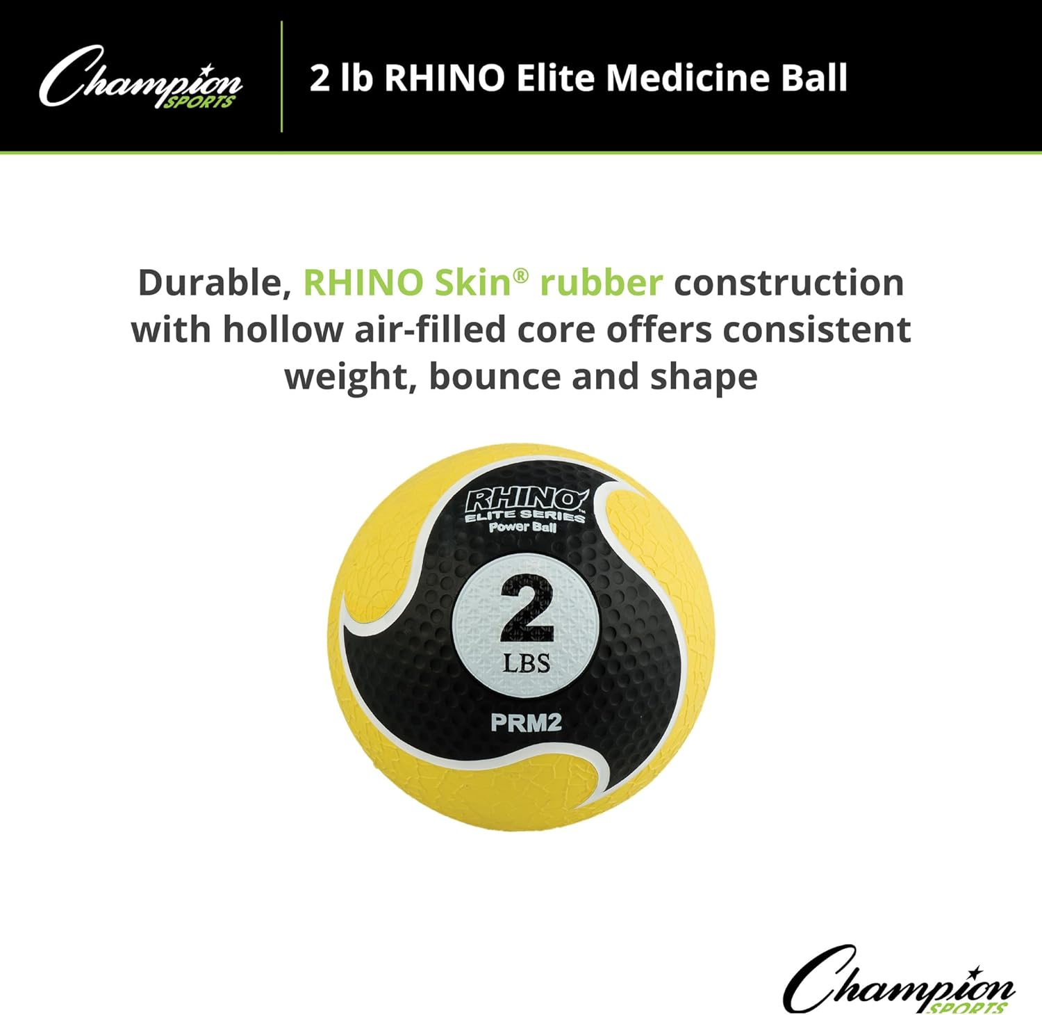 Champion Sports Rhino Elite Medicine Ball - in Multiple Weights - Blue image number 2