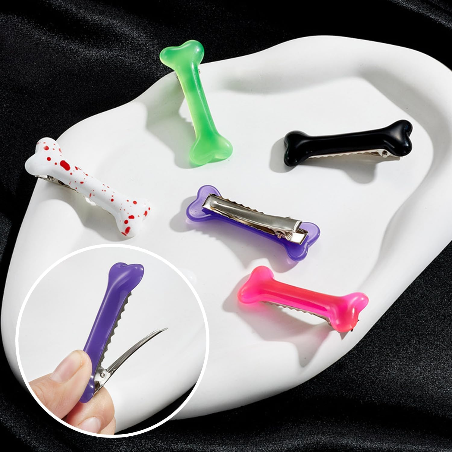 12 Pieces Bone Styling Hair Pins, Creative Styling Hairpins, Funny Hair Pins, Hair Styling Accessories, Party Hair Accessories image number 4