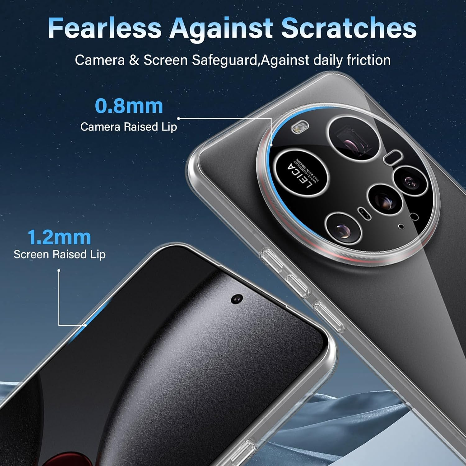 Captor Clear Case for Xiaomi 15 Ultra, TPU Flexible Silicone Case, Soft and Thin with Raised Edge for Screen and Camera Protection