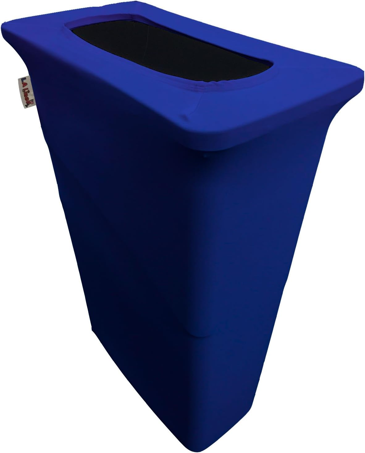 LA Linen Stretch Spandex Trash Can Cover for Slim Jim 23-Gallon, Royal Blue image number 4