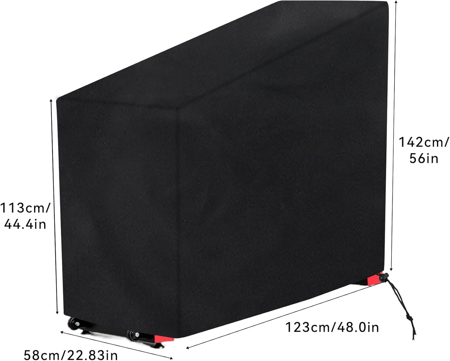 Klmnop Exercise Bike Cover, Waterproof and Dustproof Stationary Bike Cover, Upright Cycling Protective Cover for Indoor & Outdoor Fitness(Black)