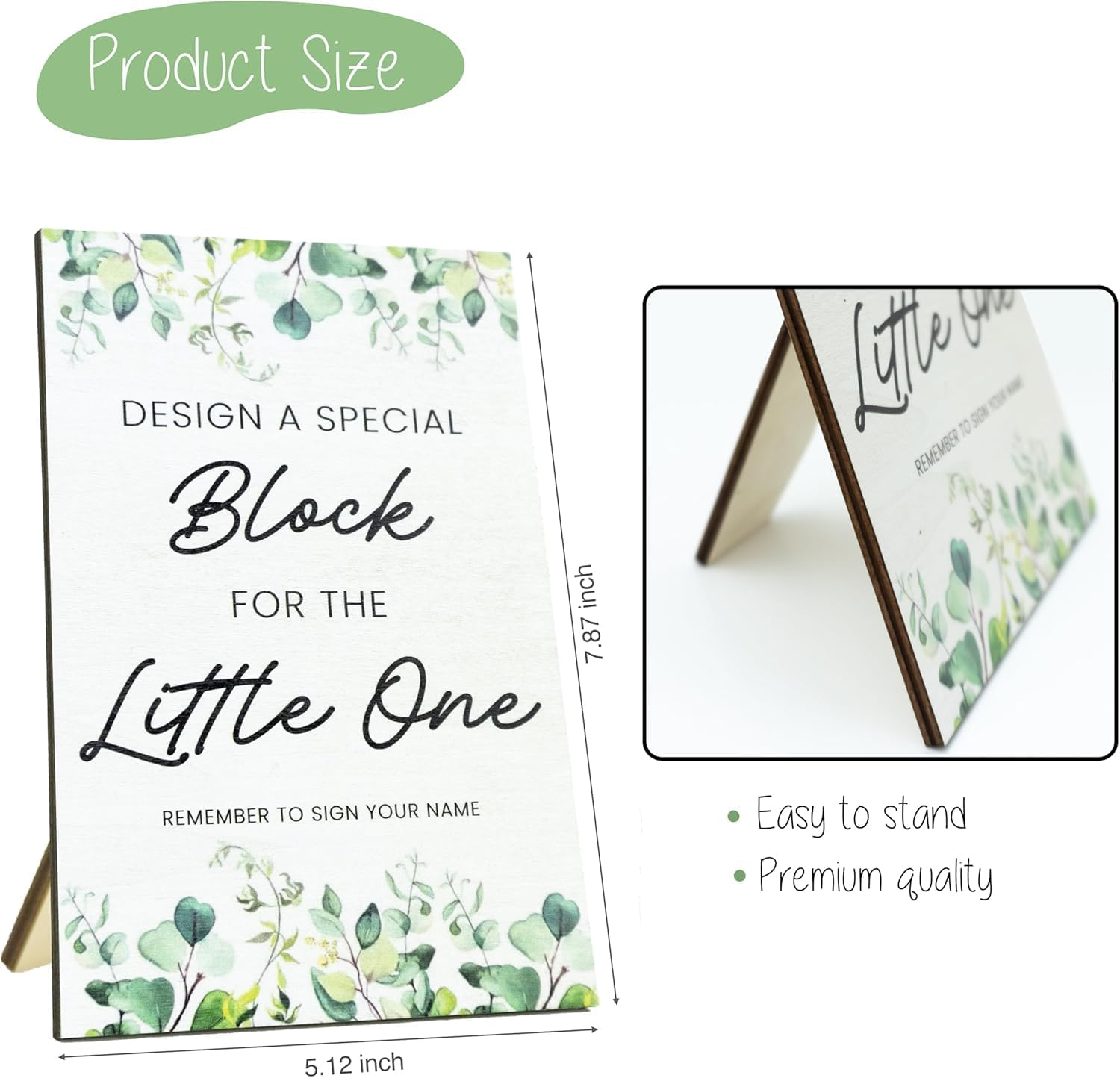 111 Pcs Baby Shower Party Decorate a Block Games Kit Including Decorate Game Sign 50 DIY Wooden Block 24 Acrylic Paint Marker 36 Stencils Baby Shower Prize for Gender Reveal Game(Boho,Classic Color) image number 4