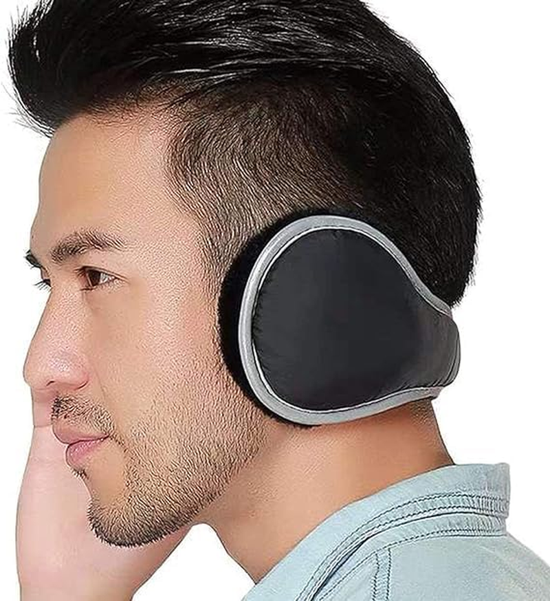 Ear Warmers Waterproof Unisex Winter Fleece Earmuffs for Men Women Adjustable Ear Muffs image number 3