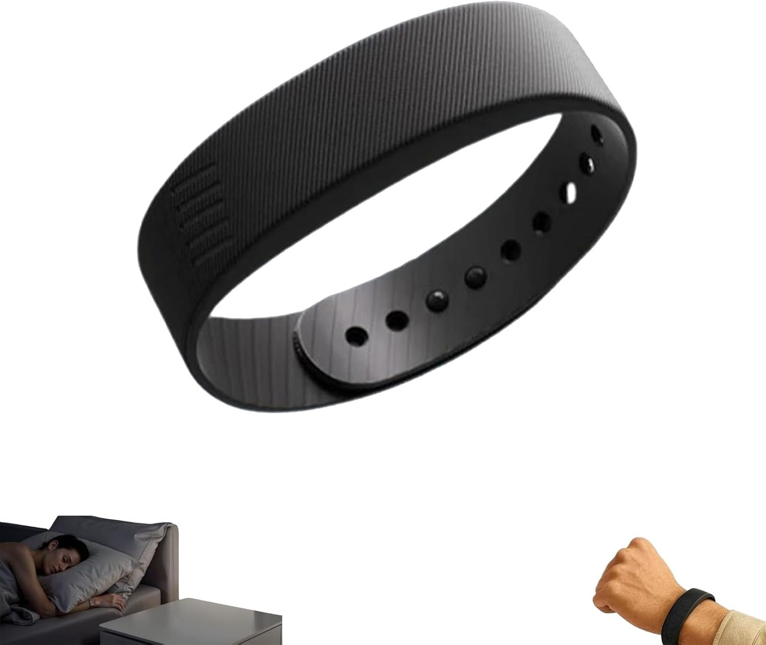 Fitsleeps Alarm Clock Watch, Fitsleeps Alarm Bracelet, Wearable Alarm Clock for Heavy Sleepers, Improve Your Sleep, Wake up on Time, Snooze-Free Smart Watch for Men and Women (2Pcs)