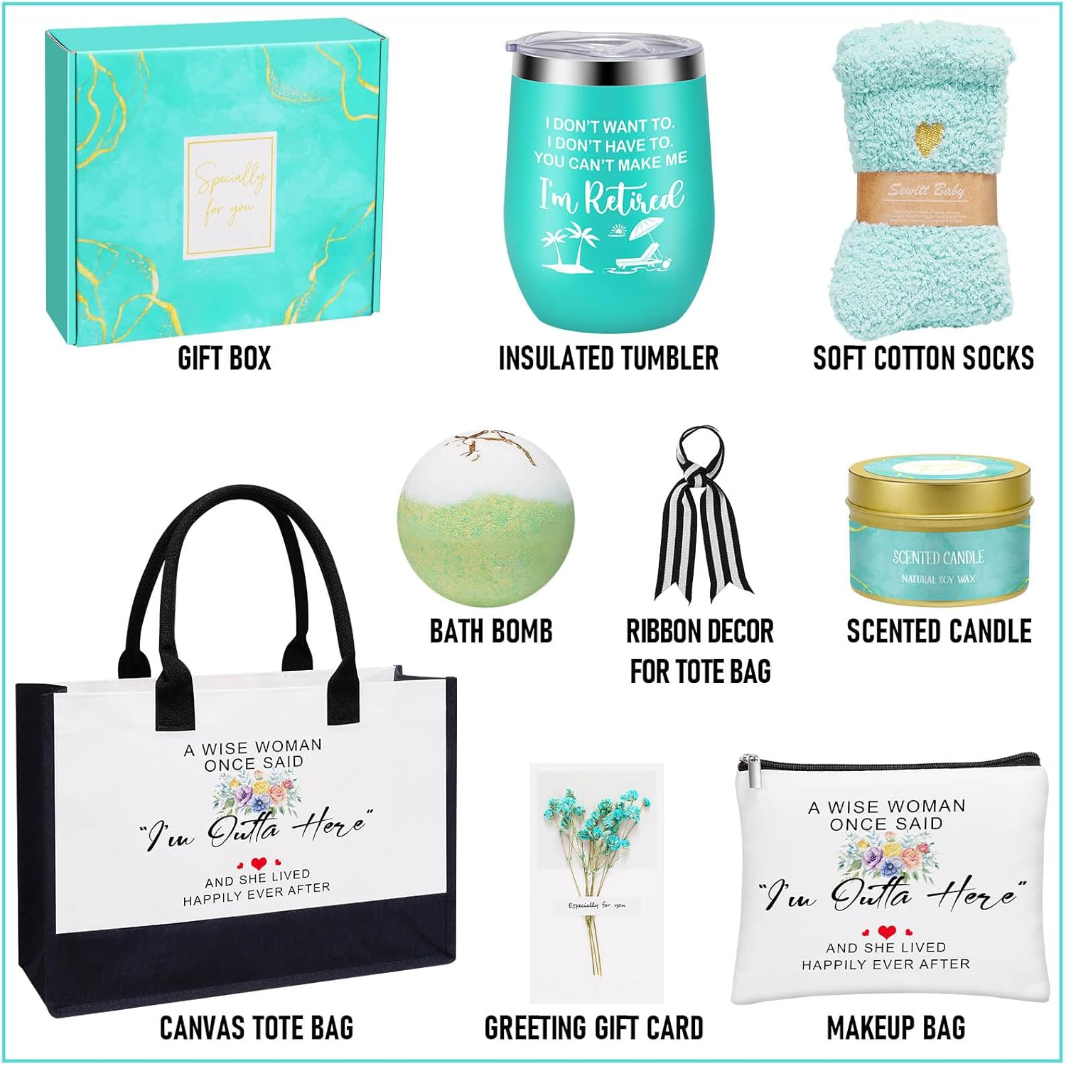 Uwingess Retirement Gift for Woman,Best Cool Retirement Gifts for Coworker Teacher Nurses Boss Friends Mom Grandma Retirees, Funny Retired Gifts