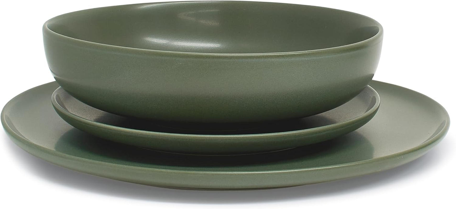 Salt&Pepper Hue 12 Piece Dinner Set - Kelp - Dinner Sets House Warming Gifts Wedding Gifts - Black image number 2