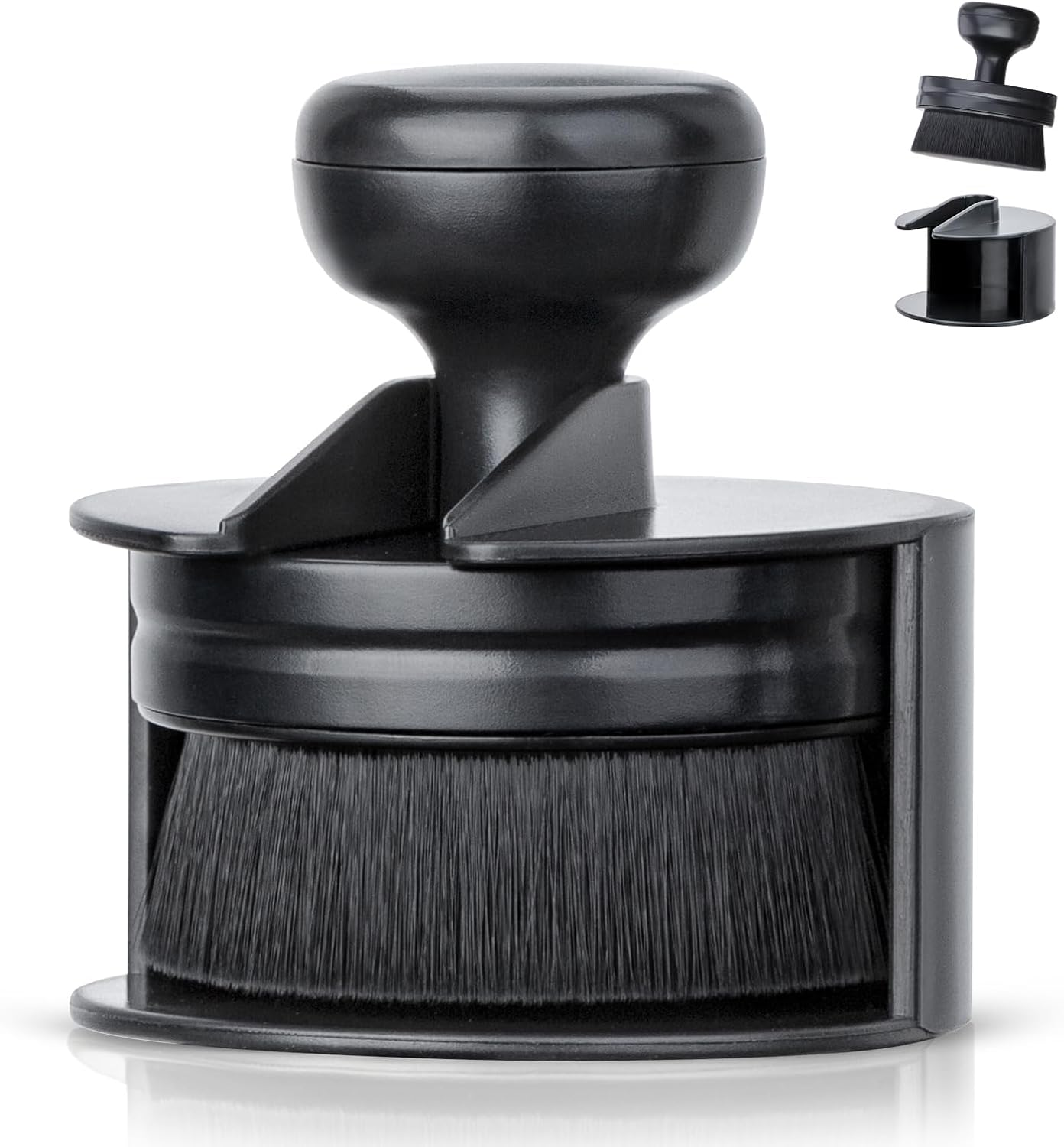 BABYSHEEP Tire Shine Applicator with Magnetic Sheet for Easy Storage,Vegan Car Tire Shine Brush with Stand for Auto Detailing Cleaning Service (Black) image number 3