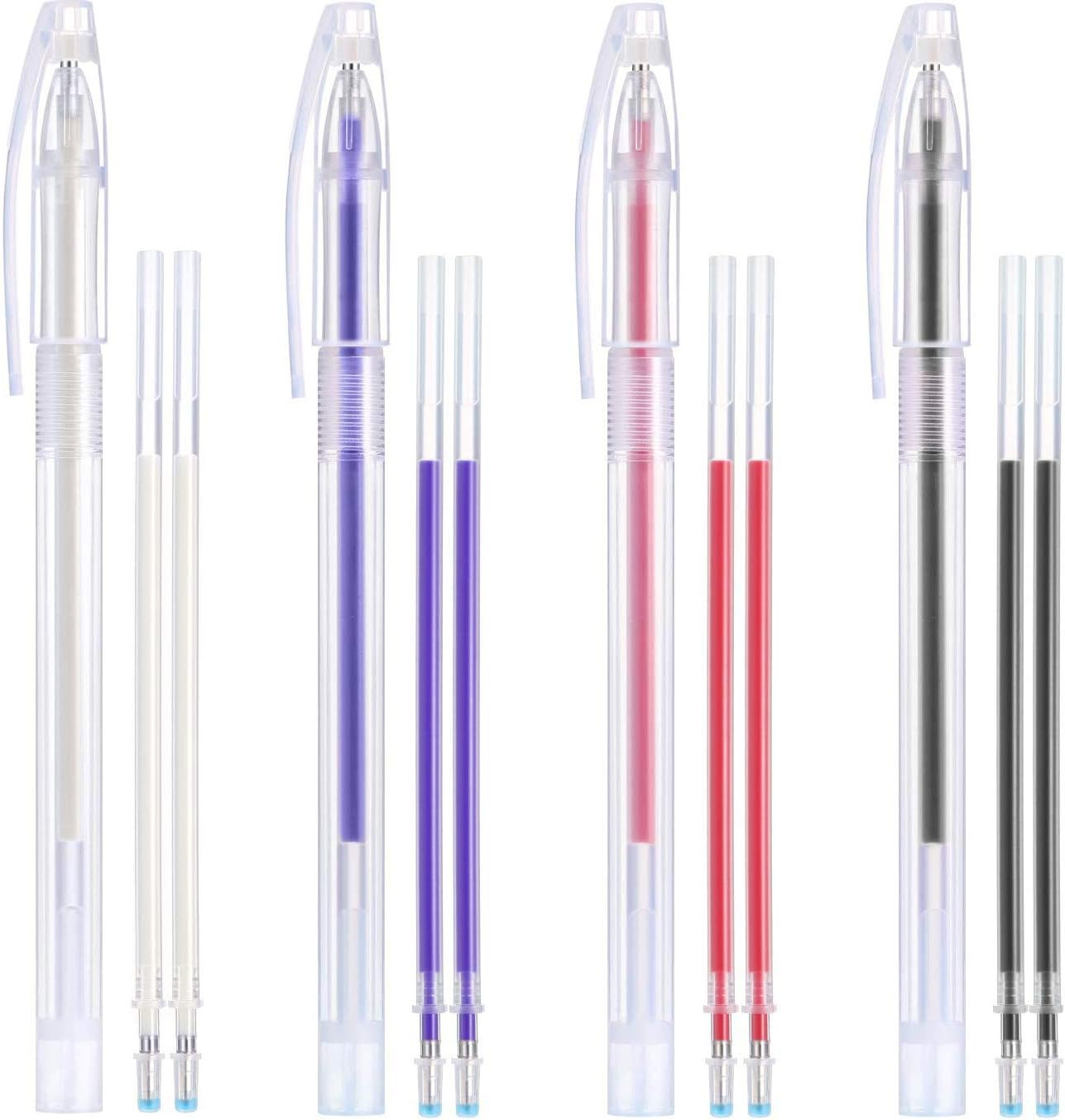 Onwon Heat Erasable Fabric Marking Pens with 8 Refills, 4 Colors Heat Erasable Pens for Fabrics in Four Colors Sewing Quilting Dressmaking image number 3