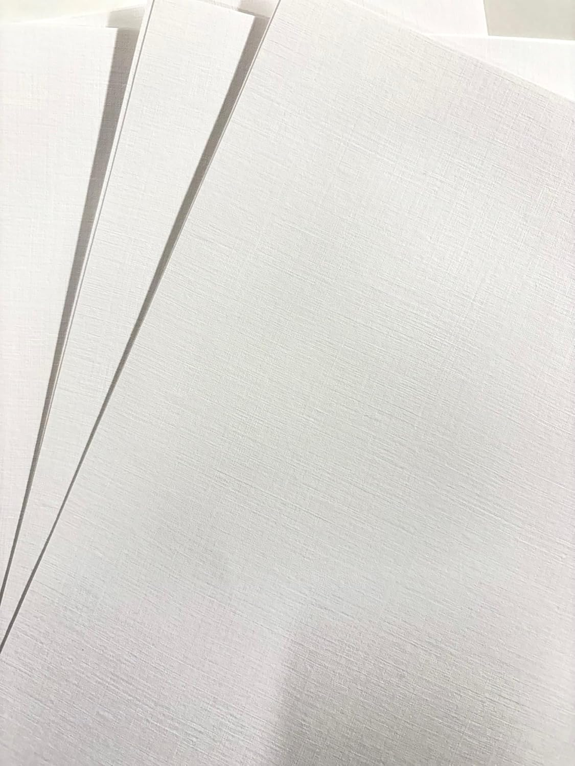 50 Sheets White Linen Card Silkweave Textured A4 Card 250Gsm image number 4