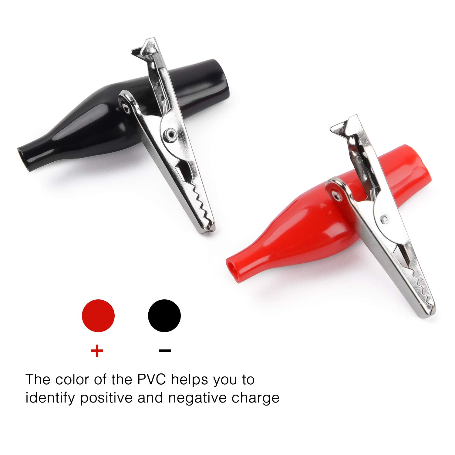 Nilight - 50052R 60Pcs Metal Alligator Clip Clamp Assortment Test Lead Electrical Battery Clamp Connector Alligator Connector Electrical Assortment Charging Clip image number 4