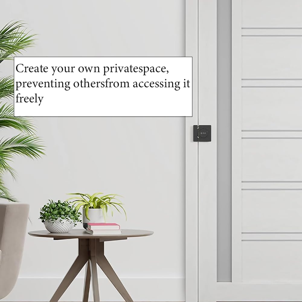 Black Keyless Combination Cabinet Lock, Anti-Pry 3-Digit Security for Swinging/Sliding Door, Bedroom, Office,Locker, Closet, Child Safety, Easy Installation image number 6