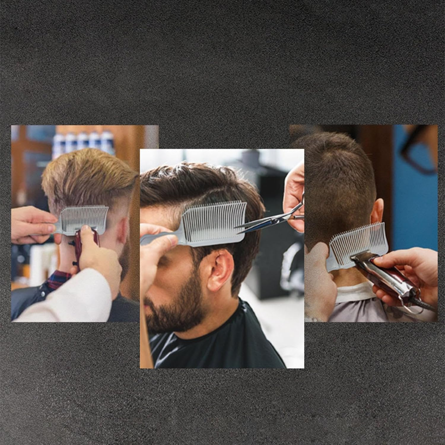 Cileznw Hair Blending Tool, Barber Cutting Comb - Curved Shape Barber Comb Fade Comb | Comfortable Grip Hair Comb Barber Hair Stylist Personal Salon Hair Blending Tool image number 1