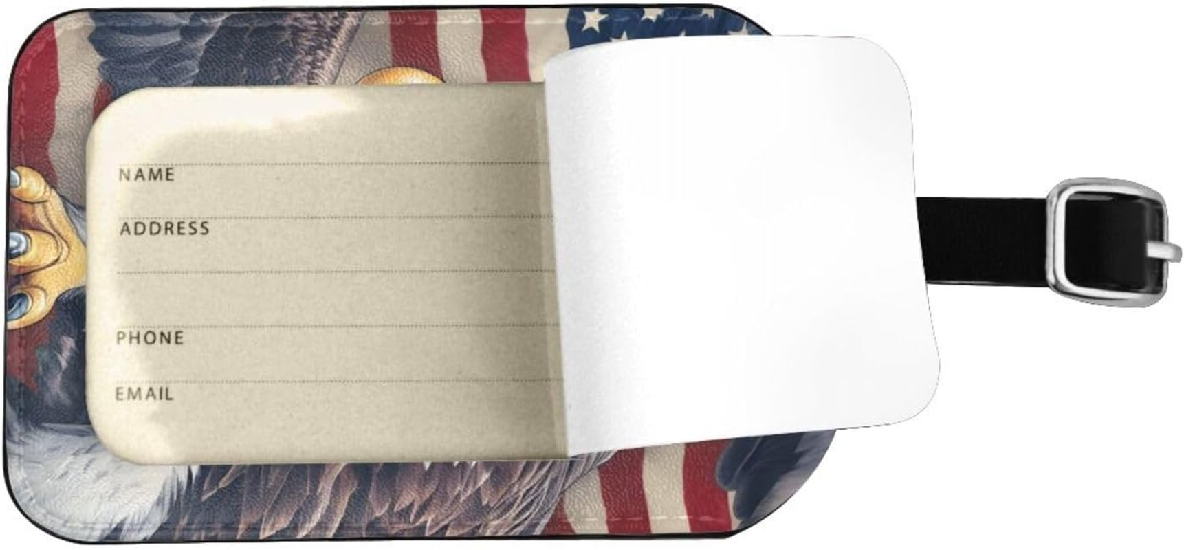 American Eagle Print Elegant Tag Stylish Tag Luggage Tag 4.3 X 2.76 Inch for Suitcases Travel Bags