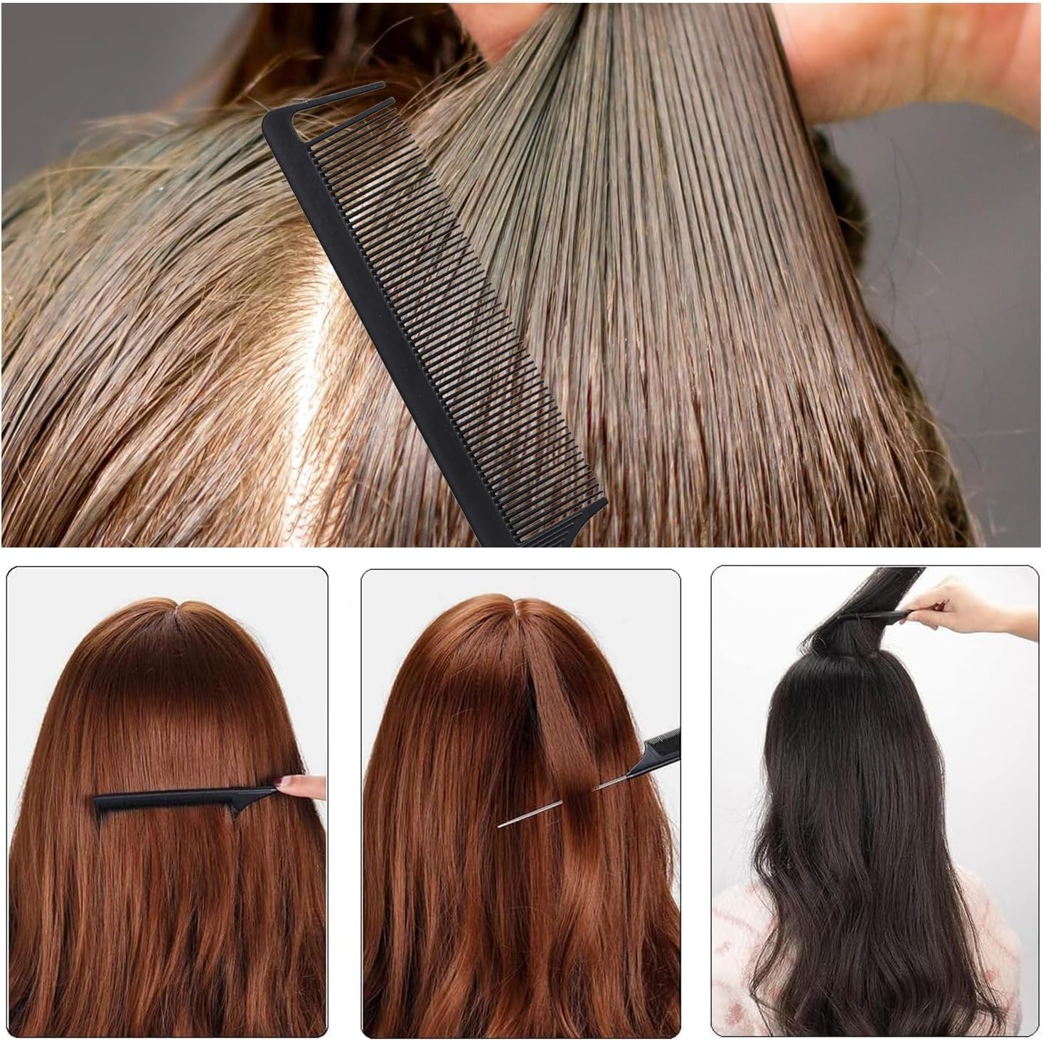 Acooruiteng Hairstyle Aid Braiding Aid Hair Braid Aid Hairstyles Accessories Hair Accessories Topsy Tail Hair Loop for Pull through Hair Twister for DIY Hairstyles Hairstyle Aid Pack of 6 image number 3