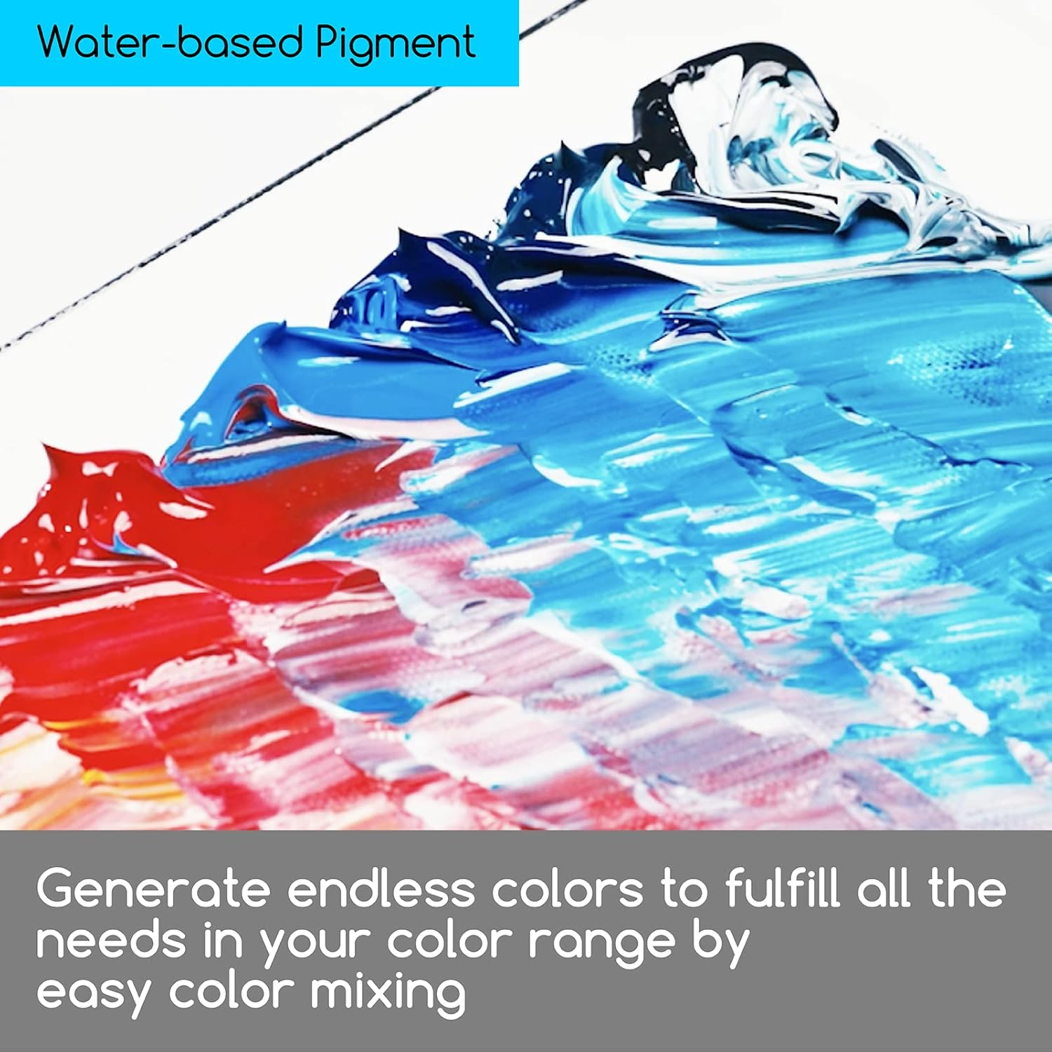 MEEDEN Professional Acrylic Paint Set - Artist Grade Acrylic Paints - Heavy Body Acrylic Paint Tubes - 60Ml X 9 Colors/Tubes image number 4