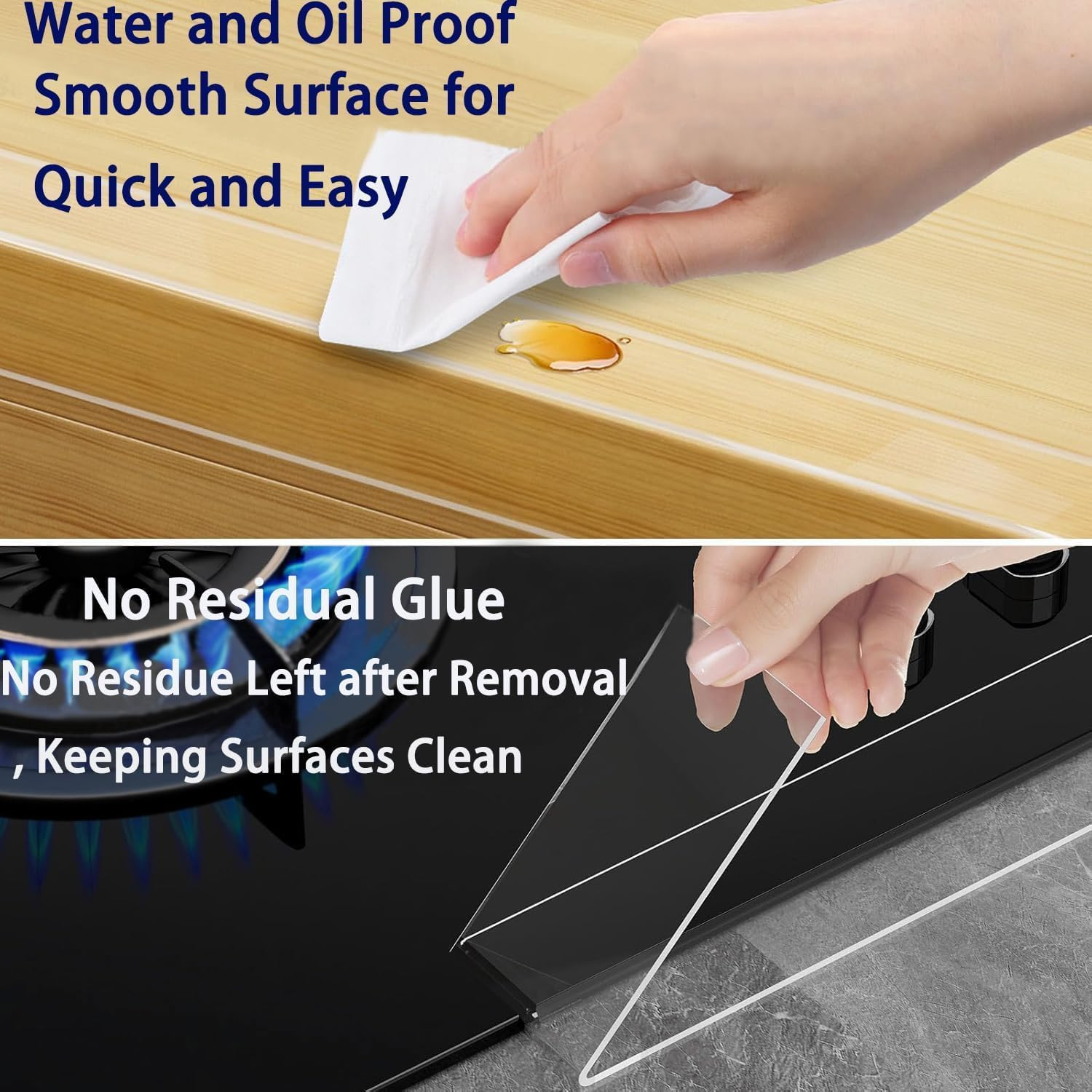 KEWAYO 3Pcs Clear Edge Protector Strip, Sharp Edge Wrap Cover Tape, Self Adhesive Protective Bumper Guards for Cabinet Door Desk Glass Table Bed Furniture, Kitchen Countertop image number 6