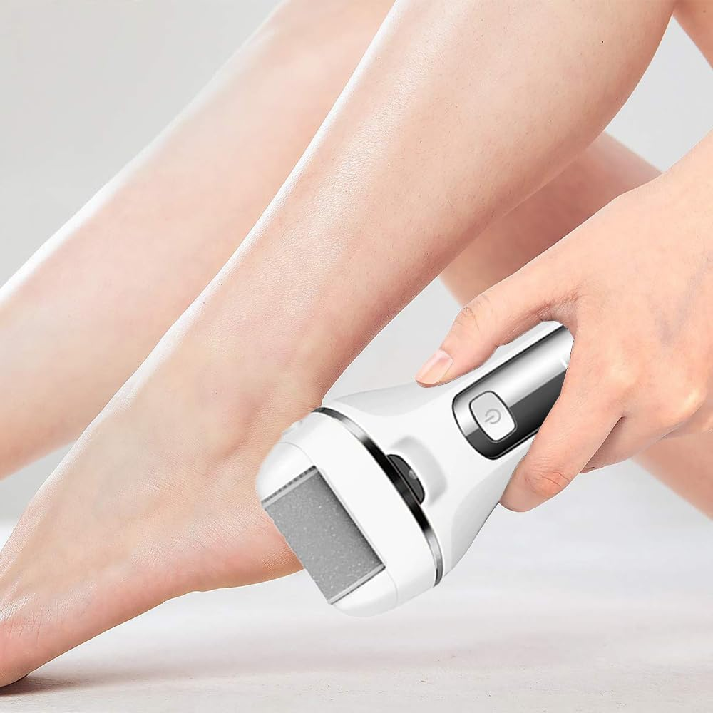 MTSDM Electric Foot File, Portable Callus Removers Foot Pedicure Tools with 2 Roller Heads, Professional Pedicure Dead Feet Remover Kit, Perfect for Dead, Hard Cracked Dry Skin Polishing image number 6