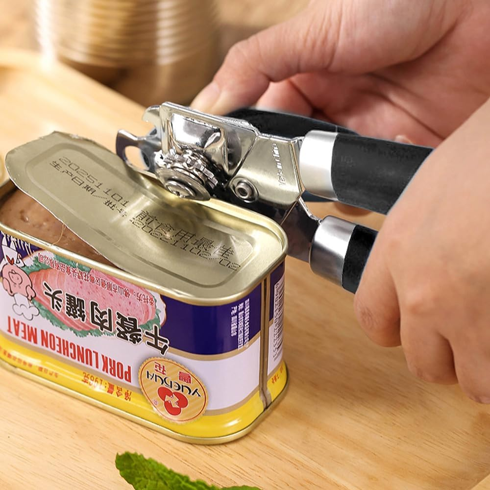 Tootoo Stainless Steel Can Opener with PP Handle - Smooth Edge Cutting, Rust-Resistant & Multi-Functional with Built-In Bottle Opener 5X7Cm (2) image number 2