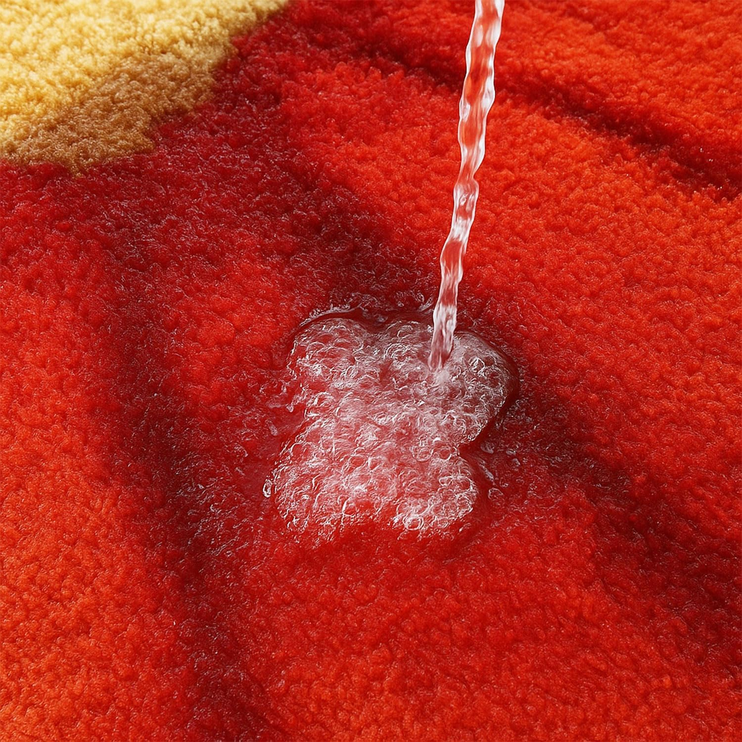 Feblilac Red Flowers Bath Rug, Floral Mat for Bathroom Cute Plant Non-Slip Floor Mats, Washable Microfiber Carpet for Living Room Home Fast Dry Area Rug - Grey image number 2