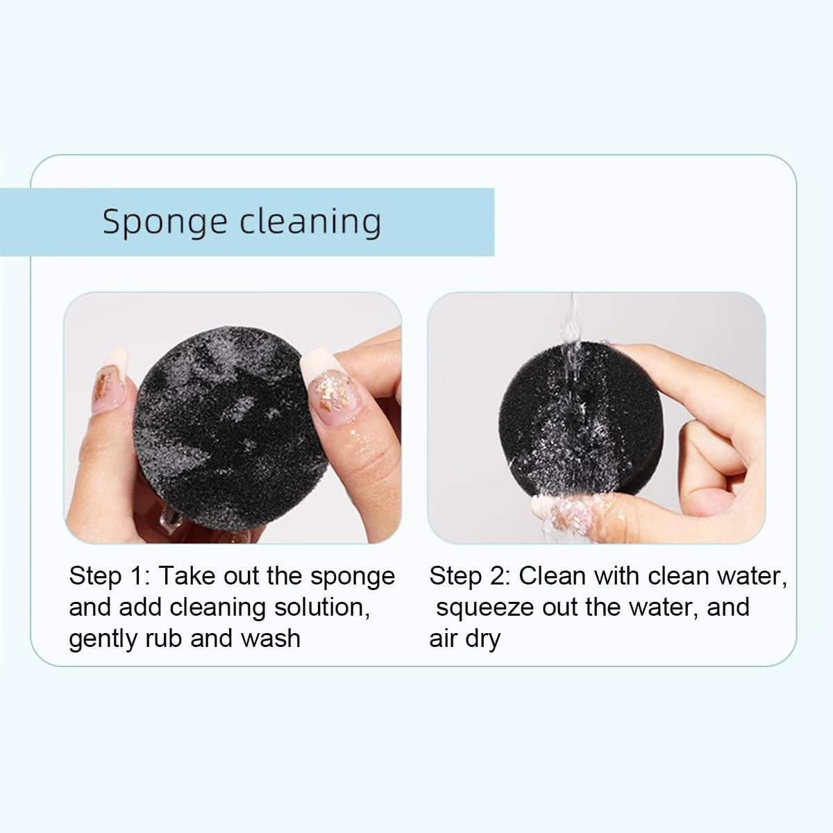 Dannisly 2X Makeup Brush Cleaning Sponge Lazy Makeup Brush Cleaner Box Reusable and Efficient Cleaning Tool for Daily Use image number 4