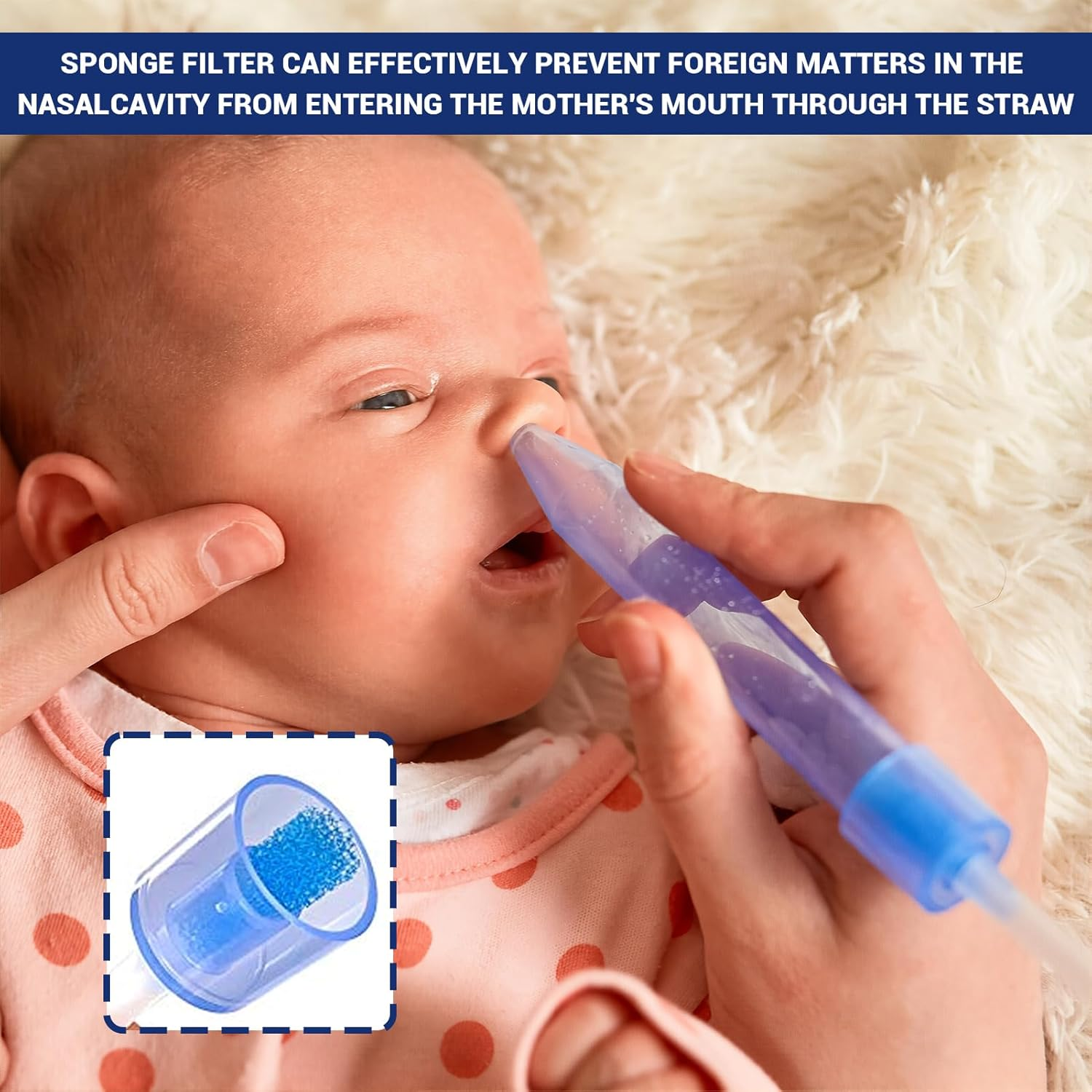 Baby Nasal Aspirator Hygiene Filters, 100Pcs Baby Snot Sucker Filters, Baby Nose Sucker Filters Safe Environmental, Replacement for Nosefrida Nasal Aspirator, BPA, Phthalate & Latex-Free image number 3