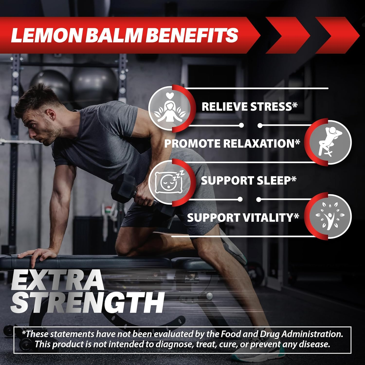 Lemon Balm 1000 Mg with Ashwagandha Root 500 Mg Supplement &ndash; Non-Gmo, Gluten Free (60 Capsules) image number 4