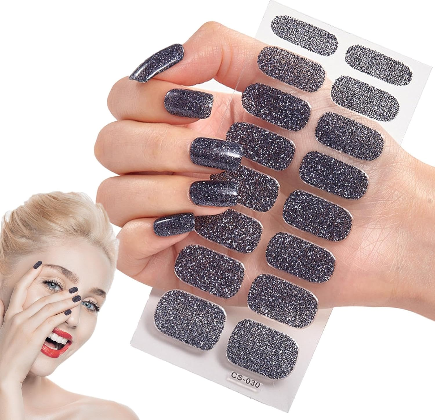 Stick on Gel Nail Strips - UV Stickers, Full Wraps, Semi Cured Polish Strips for Salon Manicure