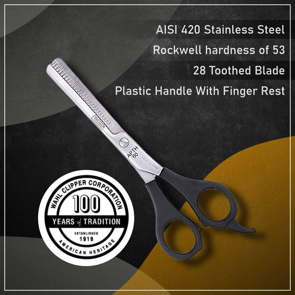 Wahl Italian Series Apprentice Hair Cutting Thinner Scissor, 6 Inch Size image number 3