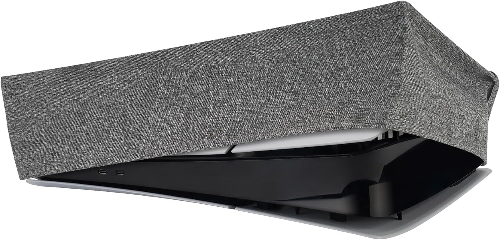 Playvital Horizontal Dust Cover for Ps5 Slim Digital Edition(The New Smaller Design), Nylon Dust Proof Protector Waterproof Cover Sleeve for Ps5 Slim Console - the Great Wave