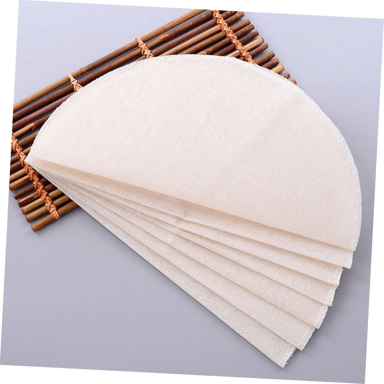 WEZCHUGHAOL 30Pcs round Steamer Liners, 26X26X0.2 Inch Reusable Steamer Mats for Soup Dumplings, Buns, Dim Sum - Natural Food-Grade Cooking Liners image number 2