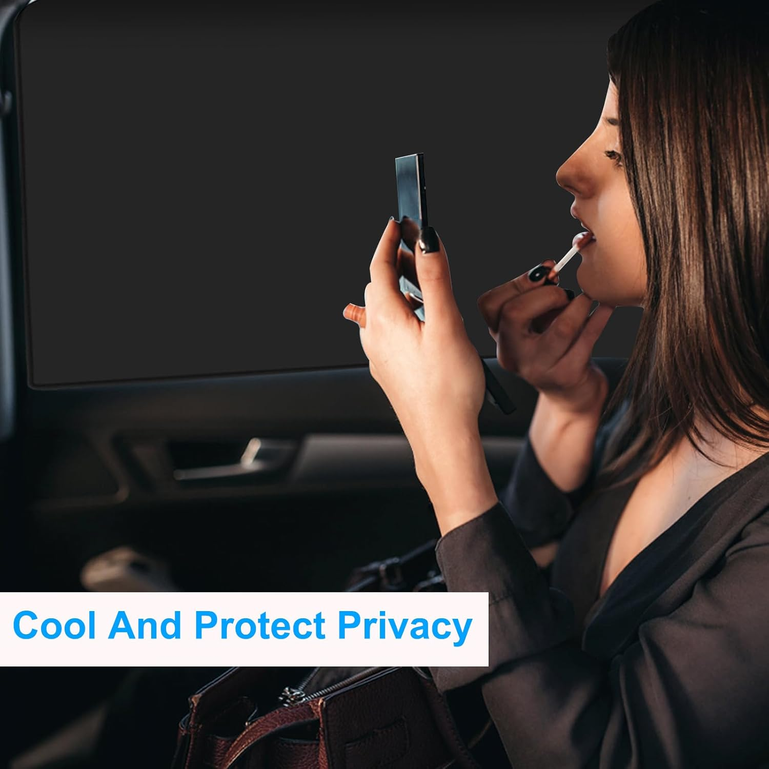 2 Pack Car Window Shades for Baby, Car Sun Shade Curtain Side Window Magnetic Car Curtains Double Layer Car Sun Shade Block UV Rays and Heat, Car Blinds All-Round Protection for Baby,Kids,Pets