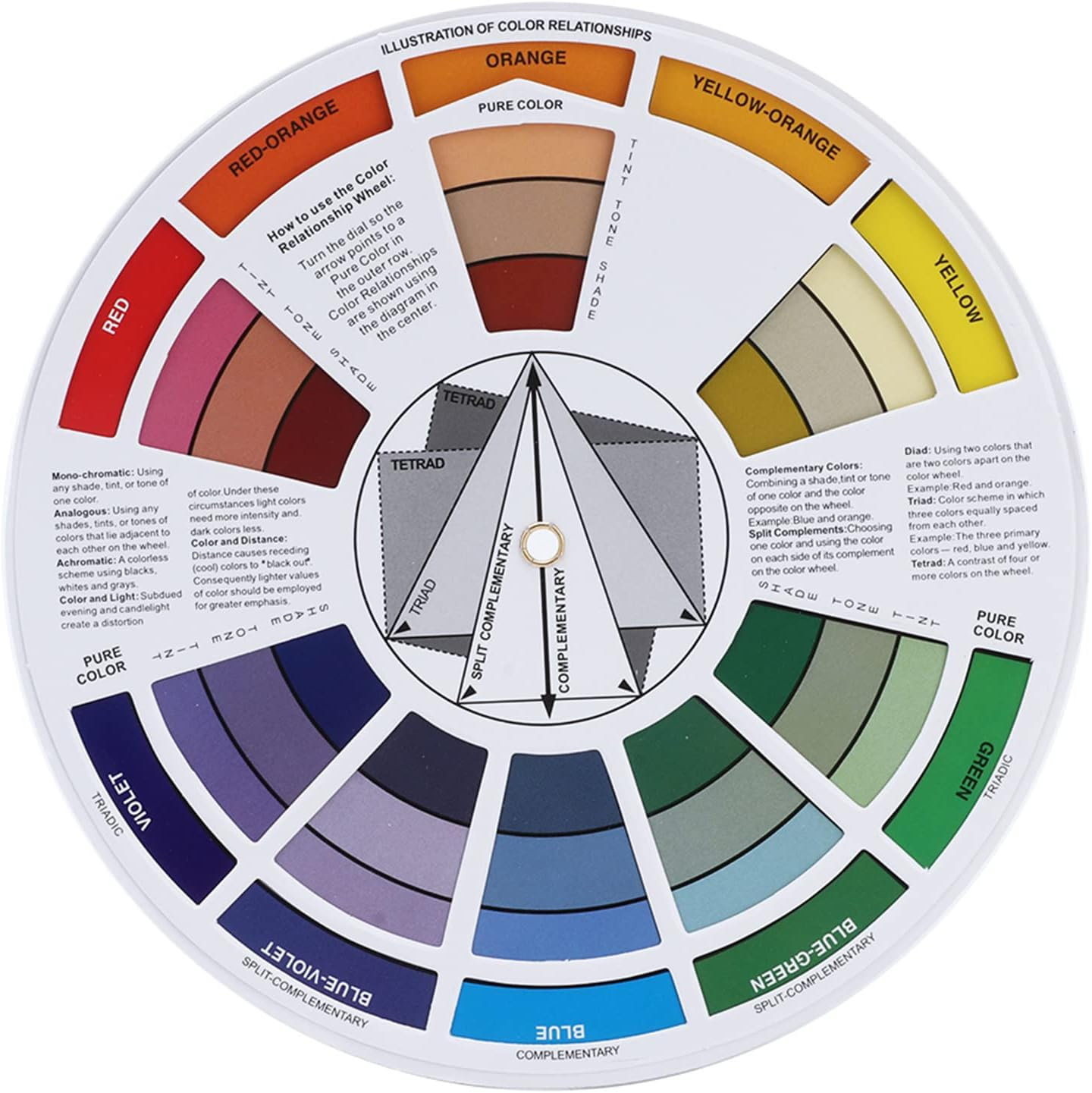 Color Mix Wheel Guide, Color Tool Create Combinations Match Colors Portable for Painting Drawing Graphic Design Projects Beginners Professionals Alike Designers Artists image number 4